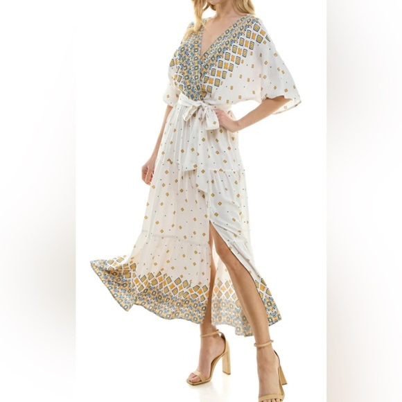 Figueroa & Flower WRAP MIDI DRESS (Length 50”P2P 23”
Waist across 13”) - Picture 1 of 7